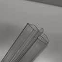 Sliding Shower Door Bottom Seal, 2 PCS 3/8" x 36" Polycarbonate Sliding Door Sweep for 3/8Inch Glass, Frameless Glass Shower Door Seal Strip Stop Leaks and Create a Water Barrier