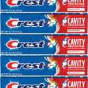 Crest Fluoride Anticavity Toothpaste, Prevents Cavities Before They Start, Regular Paste, 8.2 Ounce (Pack of 5)