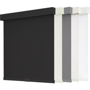 AOSKY Blackout Roller Shades Cordless Blinds for Windows, Free-Stop Shades with Valance, Thermal Insulated Fabric, UV Protection, Natural Woven Blinds for Home and Office (30.5" W x 72" H, Black)