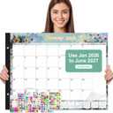 Gannyfer Desk Calendar 2026 - 18 Month Large Desk Calendar 2026-2027, Use January 2026 to June 2027, 22" x 17" Desktop Pad Calendar, Office Supplies Perfect for Planning and Organizing In Your Home, School or Office(6 Stickers Included)