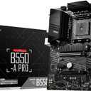 MSI B550-A PRO ProSeries Motherboard (AMD Ryzen 5000, AM4, DDR4, PCIe 4.0, SATA 6Gb/s, M.2, USB 3.2 Gen 2, HDMI/DP, ATX)