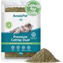 AmeizPet Catnip Dust for Cats, Catnip Alternative for Training & Play, Cat & Kitten Behaviour Dust 40g (0.09 Oz), 2pcs, Best before: May 2025