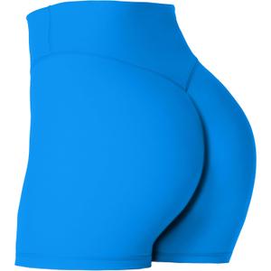 Sunzel No Front Seam High Waist Biker Shorts for Women, Squat Proof Yoga Workout Gym Bike Shorts (Small, Classic Blue)