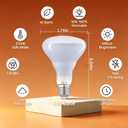 BR30 65W Flood Incandescent Light Bulbs, 2700K Soft White, E26 Base, 110V-130V, 65 Watt Reflector Indoor Flood Light Bulb,620 Lumens (4-Pack)