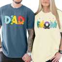 ASTANFY Girl Mom Shirt Dad Shirt Animal Kingdom Mom and Dad Shirts Funny Short Sleeve Tops (XL)