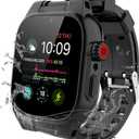 for Apple Watch 44mm Waterproof Case, IP68 Full Body Protection Case with Built-in Screen and Band, Case Cover for iWatch Series 6/5/4/SE 3/SE 2/SE 44mm, Black