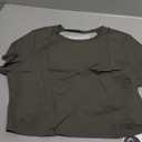 Open Back Workout Tops for Women Crop Yoga Shirts Lightweight Twist Back Athletic Running Gym Tops (X-Small, White)