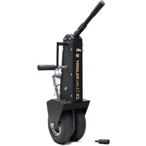 Trailer Valet XL Trailer Dolly with 2 Inch Ball  Drill-Powered or Manual Hand Crank Mover  10,000 lbs Towing Capacity, 1,000 lbs Tongue Weight  Auto Brake, Never-Flat Tires, TVDA Included