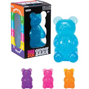 Schylling NeeDoh Gummy Bear - Sensory Fidget Toy with Jelly-Like Filling - 3.5" Tall - (Pack of 1)