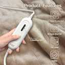 Tefici Heated Blanket Throw 50"x60", Ultra Soft 2-Layer Flannel Electric Blanket, for Home Office Sofa,3 Heat Settings, 4H Auto Off, ETL FCC Certified, Overheat Protection, Machine Washable, Camel