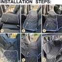 AULDEY Dog Car Seat Cover, Waterproof with Mesh Window and Storage Pocket, Durable Scratchproof Nonslip Dog Car Hammock with Universal Size Fits for Cars/Trucks/SUV