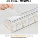 LazBlinds No Tools No Drill Bamboo Roller Shades, Cordless Bamboo Blinds, Light Filtering Roll Up Blinds for Windows, French Door, Porch or Patio, 23'' W x 64'' H, Whitewash B