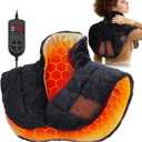 UTK Weighted Heating Pad for Neck and Shoulders and Back, 30s Fast Heat, 6X Deeper Pain Relief, Faux Rabbit Fur Fabric, 8 Heat Settings Max 159, 4H Auto Off, Memory Function, 24"x 20", Birthday Gifts