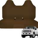 600D Thickened Waterproof Oxford Fabric Front Bench Seat Cover Exact for Ford F250 F350 F450 F550 1999 2000 2001 2002 2003 2004 2005 2006 2007 Super Duty Trucks Full Bench Seat Cover-Brown