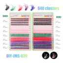 DIY Cluster Eye Lash Kit with Lash Bond and Seal, 30D and 40D, Assorted Lengths 10mm-16mm, Multicolor,, CURL