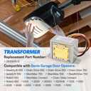 39342R.S Transformer 120V Compatible with Genie Garage Door Opener StealthLift 500,SilentMax 750,Chain Drive 550,ReliaG 650,StealthDrive 750
