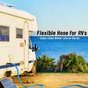 KORVOS 25FT RV Fresh Water Hose,No Kinking Premium Drinking Water Hose,Garden Lead-In Hose 5/8 In, Heavy Duty, Lightweight, Drinking Water Safe