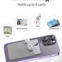 2 x BIAJIYA Card Holder for Back of Phone, Pouch Silicone Wallet Sleeve Pocket Stick-on ID Credit Card for All Smartphones (Black*5)