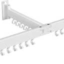 SONGMICS Clothes Drying Rack, Wall-Mounted Laundry Drying Rack, Extendable, Foldable Arms, with 21 Swivel Sliding Hooks, Space-Saving, for Laundry Room, Bathroom, Cloud White ULLR807W01
