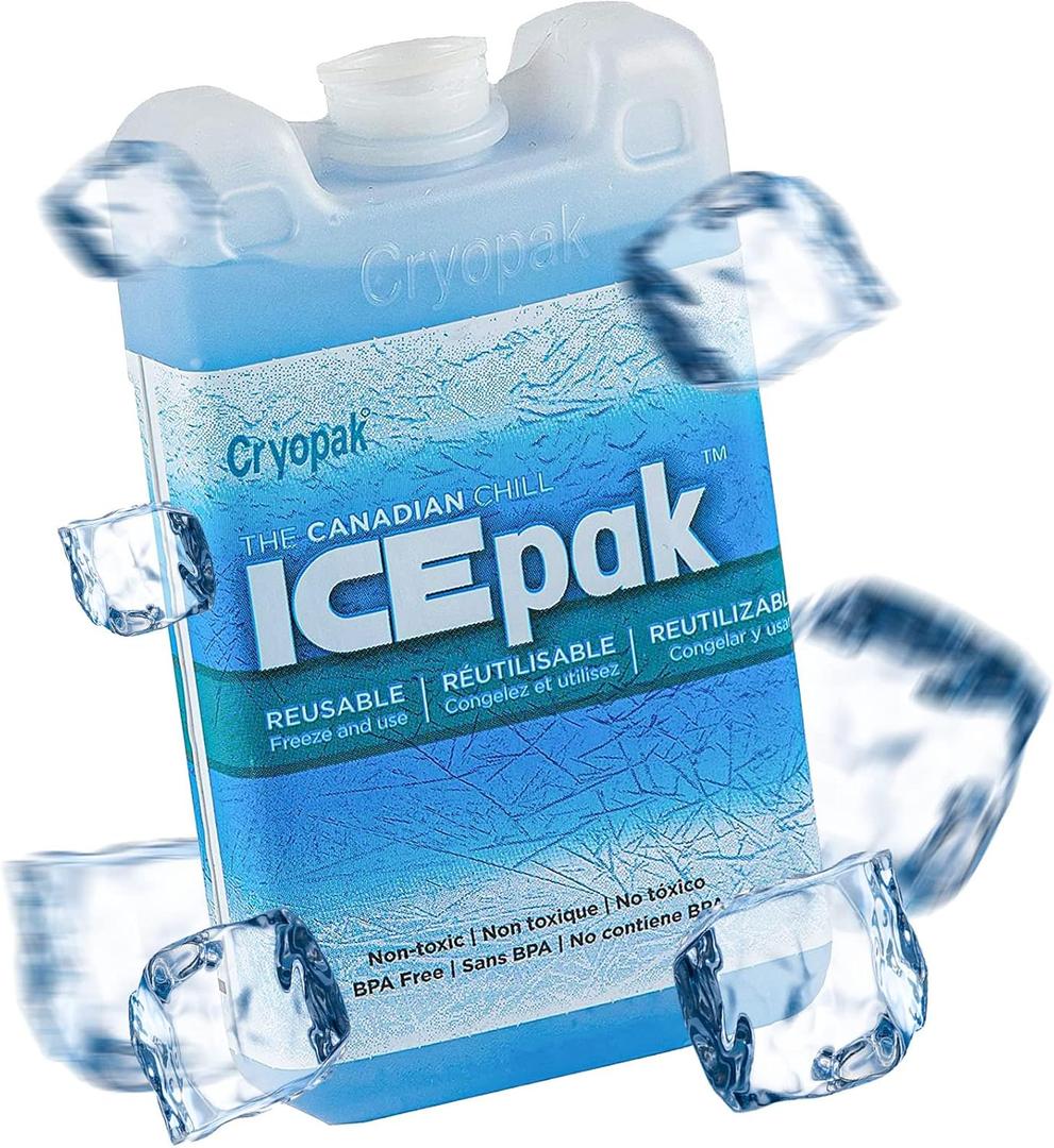 Blue 7in x 4in x 1.5in Reusable Ice Pack Cooler