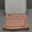 Large Bible Bag with Bible Cover Case for Women, Church Bag with shoulder strap, Quilted Book Cover for Bible Study Supplies, a Christian Gift for Women, Blush Pink