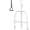 Trapeze Bar for Bed Mobility, Heavy Duty Pull Up Assist Bar with Floor Stand, 5Ft-7Ft Height Adjustable Trapeze Bar, Medical Patient Mover for Care Facilities, White (Fixed Feet)