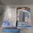 Vacuum Storage Bags with Hand Pump, Plastic Packaging Bags, 80% Space Saver Vacuum Seal Bags for Clothing, Travel Lugggage, Blankets, Comforters, 10 Medium