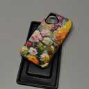 LUHOURI for iPhone 17 Case,Wireless Charging Compatible,Dual-Layer - Soft Silicone Inner + Hard Outer Shell,Cute Wildflower Design,Protective Phone Cover for Women - Oil Painting Flowers