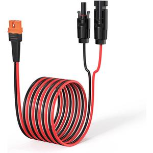 10AWG 10FT Solar to XT60i Cable 2 10 25 35 50 75 100FT Solar Connector to XT60i Adapter Cable for Portable Power Station (10FT)