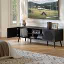 ChooChoo TV Stand with Open Shelves for 65 Inch TVs, Mid Century, 15.7"D x 59.1"W x 19.4"H