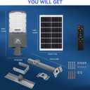 9500W Solar Street Lights Outdoor, 2PCS 40000mAh IP67 Waterproof Solar Security Flood Lights 7000K 450000LM Bright LED Beads Commercial Parking Light with Remote Control for Street, Court, Barn-Gray