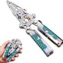 2026 Electrical Pliers, 23 In 1 Foldable ire Stripper Tool with Voltage Test & Dual Alarms, Multifunctional Wire Cutters & Stylus Screwdriver for Cutting & Pulling Cable, HVAC, Car Repair Tool