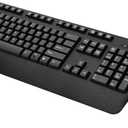 Wireless Keyboard and Mouse Combo, Full-Sized 2.4GHz Wireless Keyboard with Comfortable Palm Rest and Optical Mouse for Windows, Mac OS PC/Desktops/Computer/Laptops (Dark Gray)
