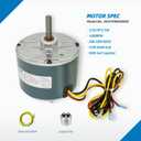 Condenser Fan Motor Replacement for Carrier 5KCP39BGS069S #3S001, #GE3907 Genteq Bryant Payne Dayton AC/Air Conditioner 1/10 HP 1100 RPM 208-230V 60HZ 48 Frame with Capacitor OEM Upgraded LEUNGOO