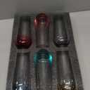 Stemless Champagne Flutes Glasses Set of 6-10oz Multi Colored Glass, Unique Colorful Champagne Flute Gift for Wedding, Anniversaries, Parties, Birthday, Restaurant, Home Bar