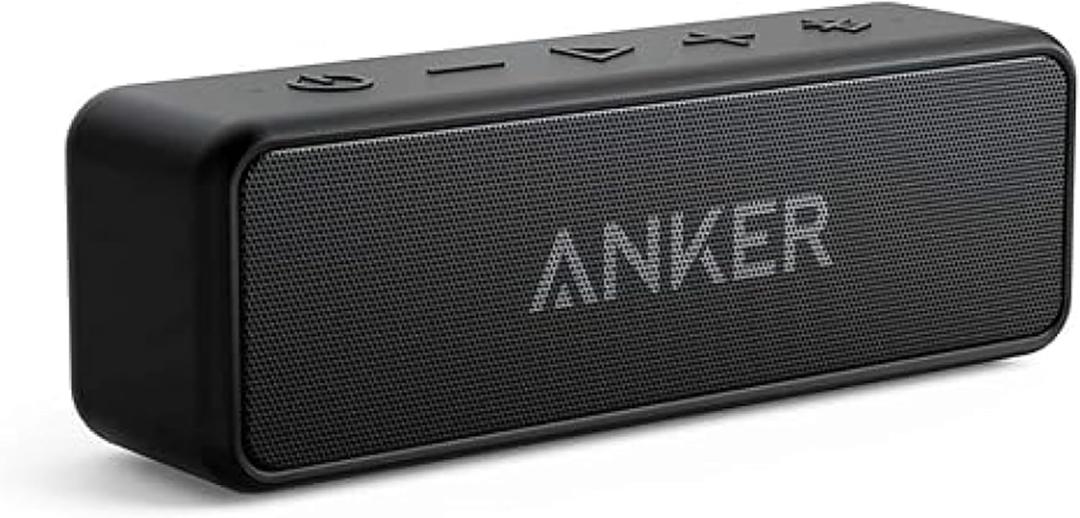 Anker Soundcore 2 Portable Bluetooth Speaker with Stereo Sound, Bluetooth 5, Bassup, IPX7 Waterproof, 24-Hour Playtime, Wireless, Speaker for Home, Outdoors, Travel (Black)