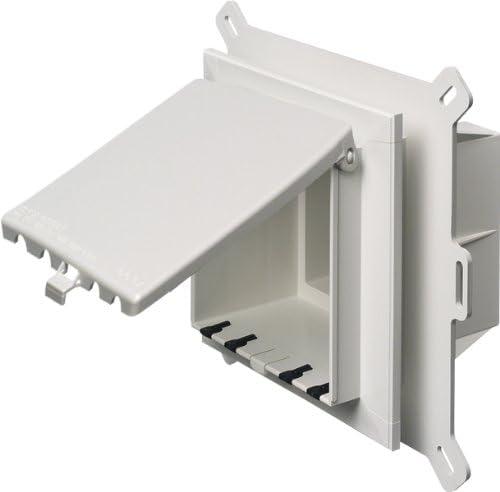 Arlington DBLVS2W-1 Weatherproof Outdoor Keypad and Alarm Enclosure for New Vinyl Siding, White, 1-Pack