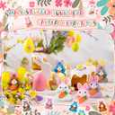 Blueweenly 12 Pcs Easter Bunny Bulk Stuffed Animals Bunny Mini Plush Easter Rabbit Plushies Dolls Small Rabbit Keychains for Spring Basket Filler Party Favors Gift Prizes Goodie Bag