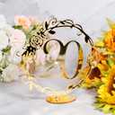 20pcs Gold Acrylic Lace Table Numbers With Stands Holder Base for Wedding Party Event