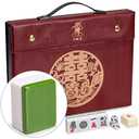 Yellow Mountain Imports Chinese Mahjong Set – Rouge Heritage – 146 Medium Tiles, Professional Set for Chinese-Style Play 