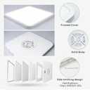 15.7Inch 32W Square LED Ceiling Light Fixtures Flush Mount, 5000K Daylight White LED Ceiling Lamp, Surface Mount Modern Ceiling Lights, White Slim Flat Panel Lighting for Bedroom, Kitchen, Bathroom