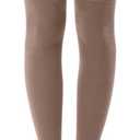 MK MEIKAN Opaque Tan Thigh High Socks Women, Cosplay Women's Girls' Over Knee High Socks Gifts Long Socks Halloween Costumes for Women 1 Pairs, Tan