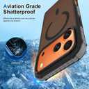 MZELQ for iPhone 17 Pro Case, Compatible with MagSafe, Anti-Skid Edge, Shockproof, Drop Proof,Corner Protection, Crystal Back, TPU High Duty Phone Cover -Black