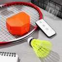 VICASKY 1Set Badminton Training Machine Automatic Rebound Trainer with Remote Control Portable Single Player Practice Aid Includes Ball for Adults