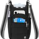 Telena Water Bottle Holder with Strap RFID Crossbody Bags for Women for Walking, Hiking, Cycling (Black)