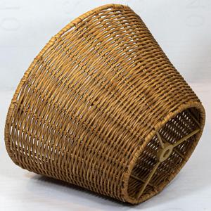 Handmade Rattan Lamp Shade Replacement Traditional Shades for Bedside/Small Table/Floor Lamps, Natural Bohemia Style, Wooden Wicker Lampshade,5.9"Top9.8" Bottom 6.2" Height, Spider