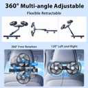 Car Fan for Backseat kids with Retractable Long Arm, [Comes with Car Charger] USB Car Seat Fan Headrest 360 Degree Rotatable 3 Speeds Separate Control for Vehicles SUV RV
