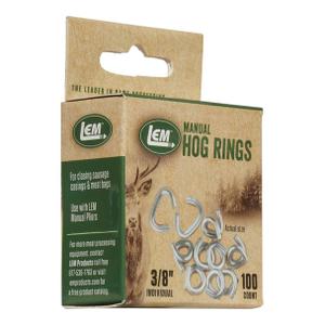 LEM 3/8-Inch Manual Hog Rings, 100 ct., 6 Pack