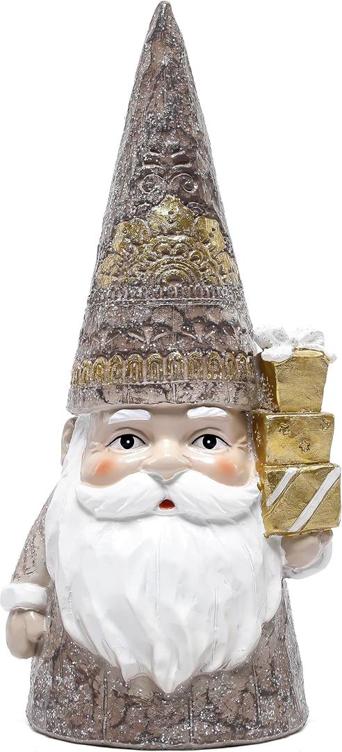 Leekung Gnome Statues for Christmas Decorations- Christmas Gnomes Figurines for Tabletop Shelf Fireplace Mantle Table Decor,Winter Retro Holiday Indoor Home Decorations,Xmas New Year Gifts for Women