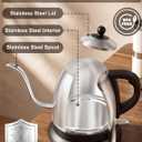 Stariver Electric Kettle Gooseneck Kettle, 1L Water Boiler, BPA-Free, Pour Over Tea Pot Stainless Steel for Coffee & Tea with Fast Heating, Auto-Shut Off and Boil-Dry Protection Tech